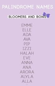 Palindrome Girl Names A List Of Names For Your Baby Girl In 2020 Girl Names Names Baby Girl Names