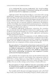 That is why they are the. 9 Conclusions And Recommendations Mathematics Learning In Early Childhood Paths Toward Excellence And Equity The National Academies Press