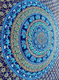 It is illegal to reproduce artwork created by this designer, or to reproduce, copy or reuse copyrighted images without the permission of the copyright. Blue Mandala Cotton Fabric Hippie Tapestry Throw Wall Hanging Bohemian Boho Bedspread Home Decor Fabrics Wall Tapestry Boho Elephant Tapestry Hippie Tapestry