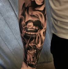 Skull Bite The Bullet Tattoo Pin On Tattoo My Whole Body 3