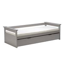 lit banquette gigogne 90x190cm gris tema nouveautes promos alinea fr decoration interieur alinea daybed with trundle daybed bedding daybed