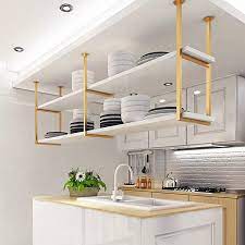 This simple yet sturdy dish rack is specially. Amazon Com Industrial Solid Wood Rack Restaurant Wrought Iron Ceiling Rack For Living Room Bar Kitchen Hanging Shelf Kitchen Kitchen Ceiling Ceiling Shelves