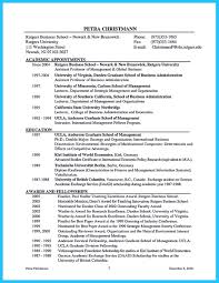 business administration on resume