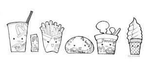 Mcdonalds Fast Food Kawaii Coloring Page To Print Out Letscolorit Com Coloring Pages Detailed Coloring Pages Chibi