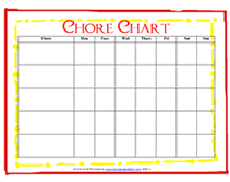 Free Printable Chore Charts For Children