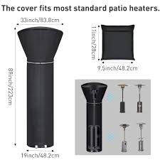 Upgraded Patio Heater Covers Waterproof, Outdoor Heater Cover with  Reflective Ribbon, Zipper and Storage Bag, Waterproof, Dustproof,  Wind-Resistant, UV-Resistant, Snow-Resistant, 89.5"Hx33.5"Dx19.5"B :  Amazon.in: Home & Kitchen