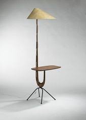 Rispal Floor Lamp With Attached Table France 1950s Floor Lamp Design Decorative Floor Lamps Sculptural Furniture