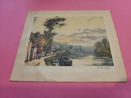 VINTAGE EMILE DUPRE VILLAGE BOAT CARD