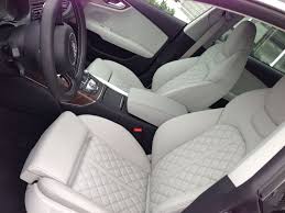 2013 Audi S7 Love The Interior W The White Diamond Stitch Leather Car Interior Upholstery Custom Car Seats Car Seat Upholstery