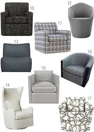 Get The Look Upholstered Swivel Chairs In Every Color Stylecarrot Grey Swivel Upho Upholstered Swivel Chairs Swivel Chair Living Room Modern Swivel Chair