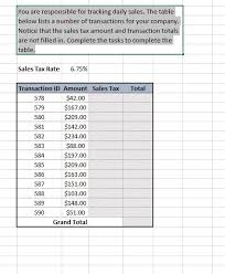 Solved You Are Responsible For Tracking Daily Sales The