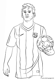 Soccer Coloring Pages Messi Printable Futbolcular Futbol Savascilar