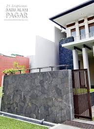 Pagar tembok batu palimanan untuk rumah minimalis Jadi Pengen 25 Inspirasi Batu Alam Dinding Pagar Jual Batu Alam Terlengkap Dijakarta