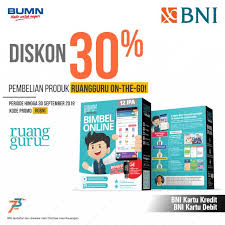 Selain itu kalau kamu menjadi nasabah bank bni nasabah kartu kredit bni pun akan mendapat newsletter untuk informasi penawaran atau diskon menarik dari merchant yang bekerjasama dengan bni. Bni Siap Siap Kembali Ke Sekolah Dengan Ruangguru Facebook