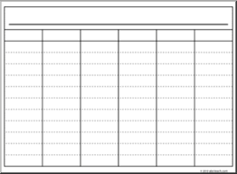 clip art 6 column organizer 2 landscape b w i abcteach com