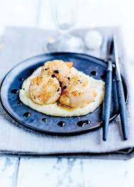 Roasted Scallops With Truffle Oil Oliviers Co Scallops Truffle Oil Parsnips
