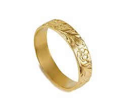Check spelling or type a new query. 18k Gold Flower Wedding Band Ring Handmade Engraved Wedding Etsy