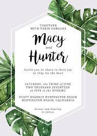 Tropical Modern Wedding Invitation Set By Scouthallpaperco On Etsy Modern Wedding Invitation Sets Tropical Wedding Invitations Grey Wedding Invitations