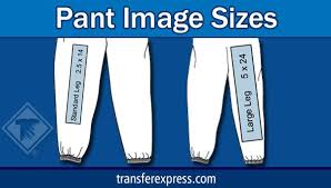 Sizing Chart With Common Pant Leg Design Image Sizes Learn