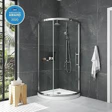 The cornerview shower enclosure is a perfect combination of solid construction and timeless design. Ove Decors Swift Install Chrome 73 25 In X 32 In X 32 In 2 Piece Round Corner Shower Kit Lowes Com Corner Shower Kits Corner Shower Shower Door Installation