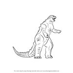 How to draw godzilla 2019. How To Draw A Godzilla Printable Step By Step Drawing Sheet Drawingtutorials101 Com