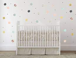 Modern wall decals offer charming nursery ideas that do more than just kids' room decor but modern wall decals are coolest for latest home improvement. Modern Nursery Baby Nursery Wall Decals Polka Dots Baby Etsy Baby Nursery Wall Decals Kids Room Wall Decals Nursery Wall Decals