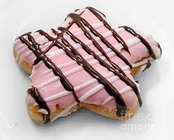 Raised Iced Star Shaped Donut Chocolate Drizzles Baker Bakery Strawberry By Andee Design Chocolate Drizzle Star Shape Bakery