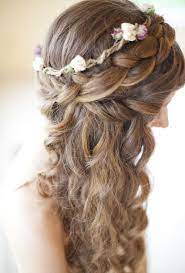 To emulate this long wedding hairstyle on your own, use a flatiron to curl hair away from the face. 22 Beautiful Wedding Hairstyles For Curly Hair Styles Weekly