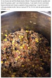 Ip Fiesta Bowls Ground Beef Diced Tomatoes Corn Black Beans Taco Seasoning Rice Chicken Broth Hp 15 Mins Instant Pot Recipes Broth Recipes Pot Recipes
