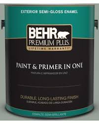 4.7 out of 5 stars 14. Amazing Deal On Behr Premium Plus 1 Gal N410 4 Natures Gift Semi Gloss Enamel Exterior Paint And Primer In One