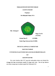 Check spelling or type a new query. Suatu Kontrak Antara Lessor Pemilik Barang Modal Dengan Lessee Pemakai Barang Modal Lessor Memberikan Kepada Lessee Untuk Menggunakan Barang Modal Selama Jangka Waktu Tertentu Dengan Suatu Imbalan Berkala Dari Lessee Yang Besarnya