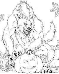 Select from 35970 printable coloring pages of cartoons, animals, nature, bible and many more. Werewolf And Pumpkin Lineart By Furiarossaandmimma On Deviantart Monster Coloring Pages Halloween Coloring Pages Halloween Coloring