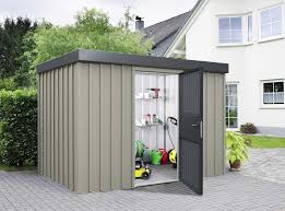 Siebau Mzh4 Metallgeratehaus Strukturwand Haus Metallgeratehaus Flachdach