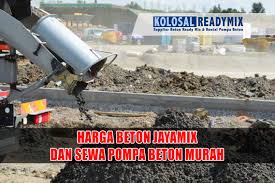 Perusahaan penyedia beton cor antara lain; Harga Cor Jayamix Gunung Sindur Bogor Kolosal Ready Mix