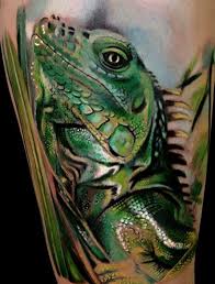 Iguana que cubre todo el gemelo y la parte inferior de la pierna. á… Tatuajes De Iguanas Tatuajes Tattoos