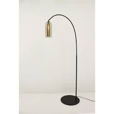 zwarte booglamp palata met goud getint rookglas tino o 13 cm booglamp vloerlamp goud