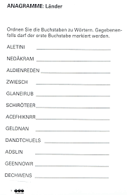 Zum gestalten von eines erzählcafé zum thema sommer. Wochenendratsel Anagramme 009 Lander Meine Erlebnisse Im Altenheim