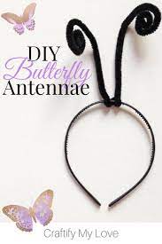 Diy Butterfly Antennae Headband Diy Butterfly Diy Butterfly Costume Butterfly Wings Diy