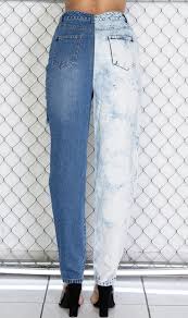 They look fabulous with basically fits true to size non stretch denim material slit open legs acid wash, colors may vary kiele is wearing size. Two Tone Colorblock Distressed Acid Wash Denim No Rules Fashion
