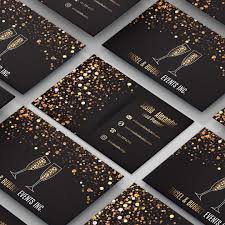 These gorgeous frost cards were created by print leaf and aca branding for debbie louis from ala mode events and diy bride. Tinsel Bubbly Business Cards Sociallyinfused Media