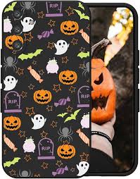 FOQENCCI Capa de celular de Halloween compatível com Samsung Galaxy S24 com  morcego abóbora doce aranha fantasma Halloween padrão preto macio TPU +  proteção da moldura da câmera à prova de choque