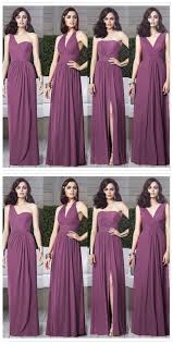 Cheap Chiffon Mismatched Purple Long Bridesmaid Dresses Affordable Unique C Simple Bridesmaid Dresses Cheap Chiffon Bridesmaid Dresses Custom Bridesmaid Dress