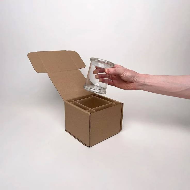Jar Glass Packaging Box with Corrugated Divider – Royal Pa product image