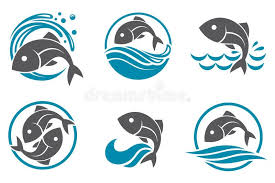 Fish Icon Set Collection Of Fish Icon With Waves Ad Set Icon Fish Waves Fish Ad Fish Icon Fish Illustration Fish Logo
