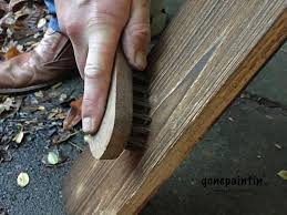Holz Abflammen Und Altern Lassen Holz Kopfteil Verwittertes Holz