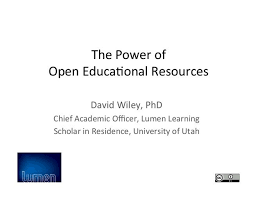 The Power Of Open Educational Resources Into The Driver S Seat Open Educational Resources Educational Resources Education