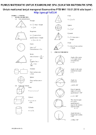 Rumus Matematik Examonline Spa