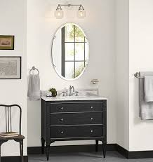 Z013134 Single Vanity Oval Mirror Bathroom Vanity