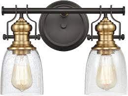 Kichler structures 6464 bathroom vanity light. Elk 66685 2 Chadwick Contemporary Oil Rubbed Bronze Satin Brass 2 Light Bathroom Vanity Light Fixture Elk 66685 2