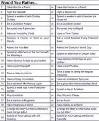 Harry Potter Would You Rather Questions Harry Potter This Or That Questions Would You Rather Questions